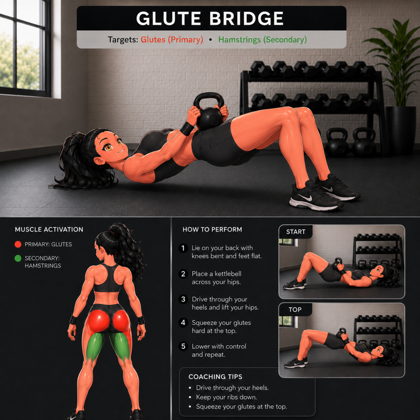Illustrated exercise card
